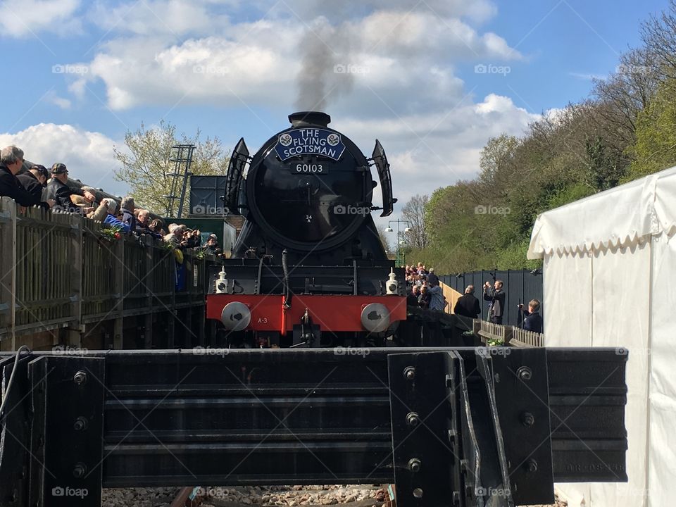 Flying Scotsman 60103 at the buffer stop east grinstead station (bluebell railway)