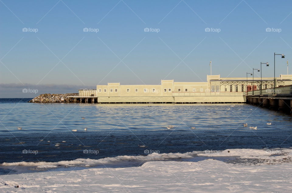 Winter at Kallbadhuset, Malmö, Sweden.