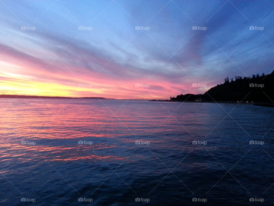 Sunset over Puget Sound.