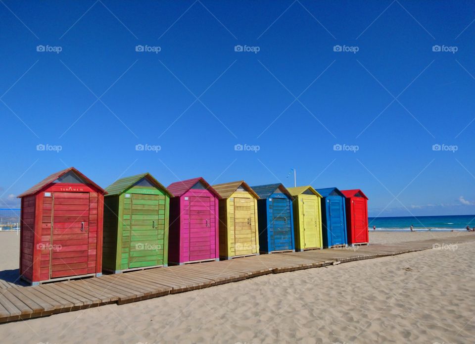 Beach Huts, Playa de San Juan, Alicante, Spain