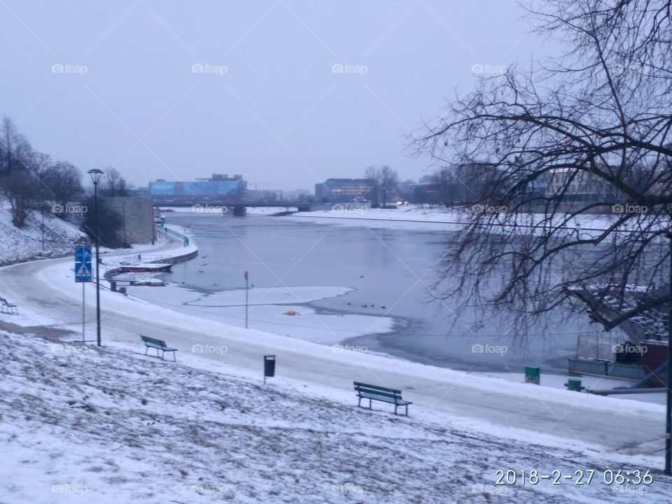 Ice on Vistula River
