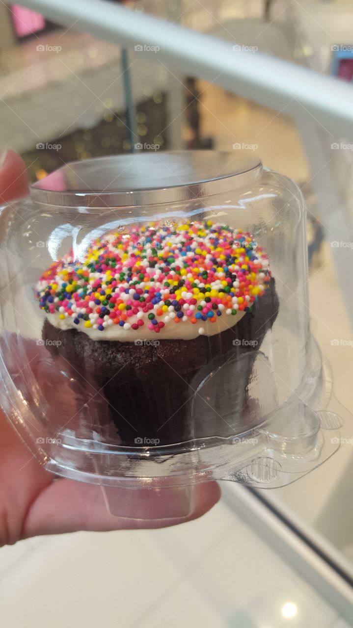 cupcake in a to go container