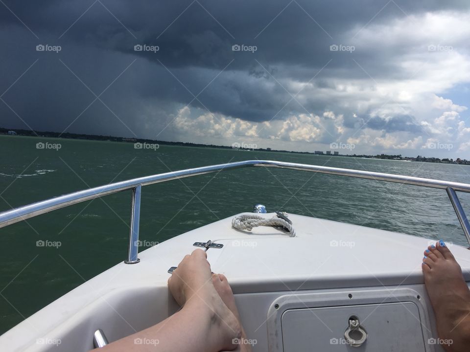 Boating into the storm