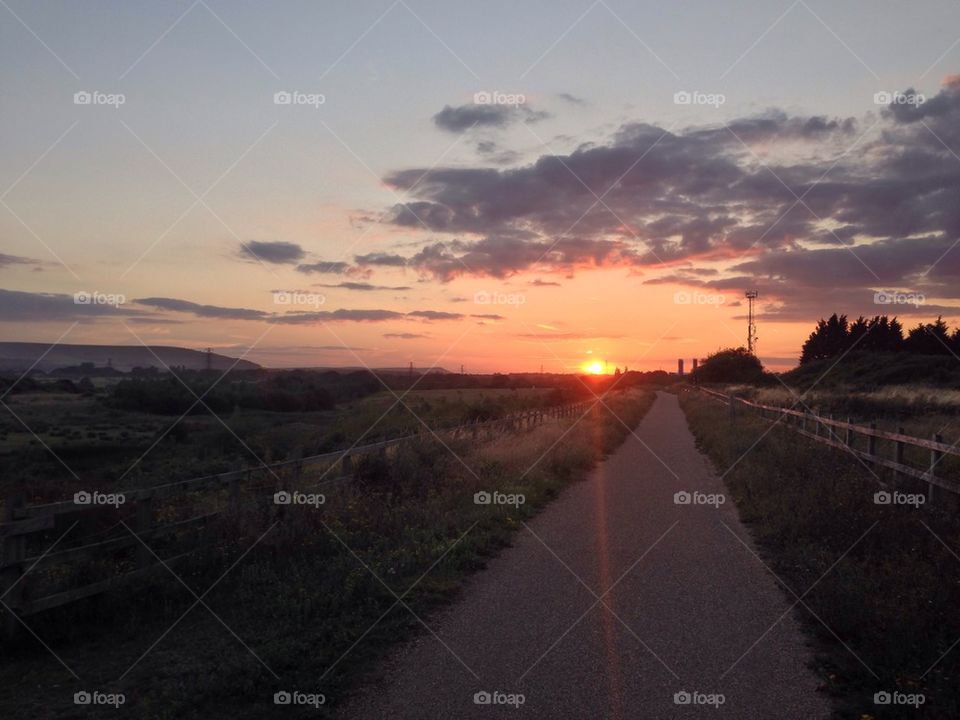 Sunset in Polegate, East Sussex