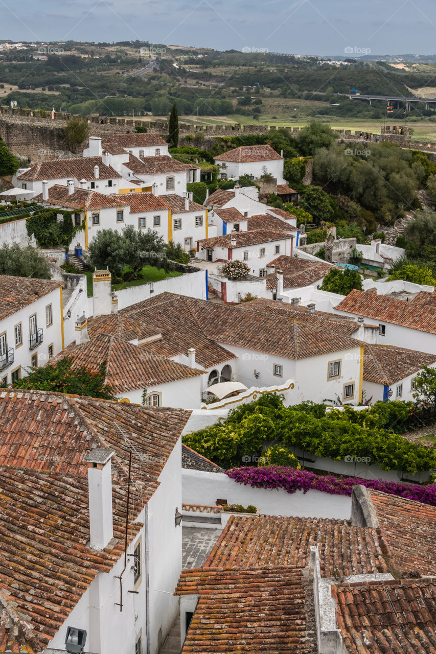 View of the town of Óbidos, Portugal