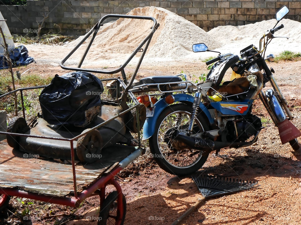 Lawn Mower Loaded On Trailer