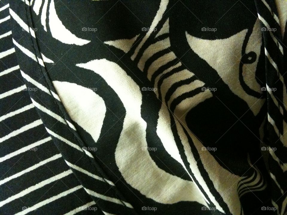 Black and white cloth design 