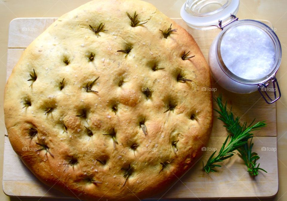 Fresh focaccia bread