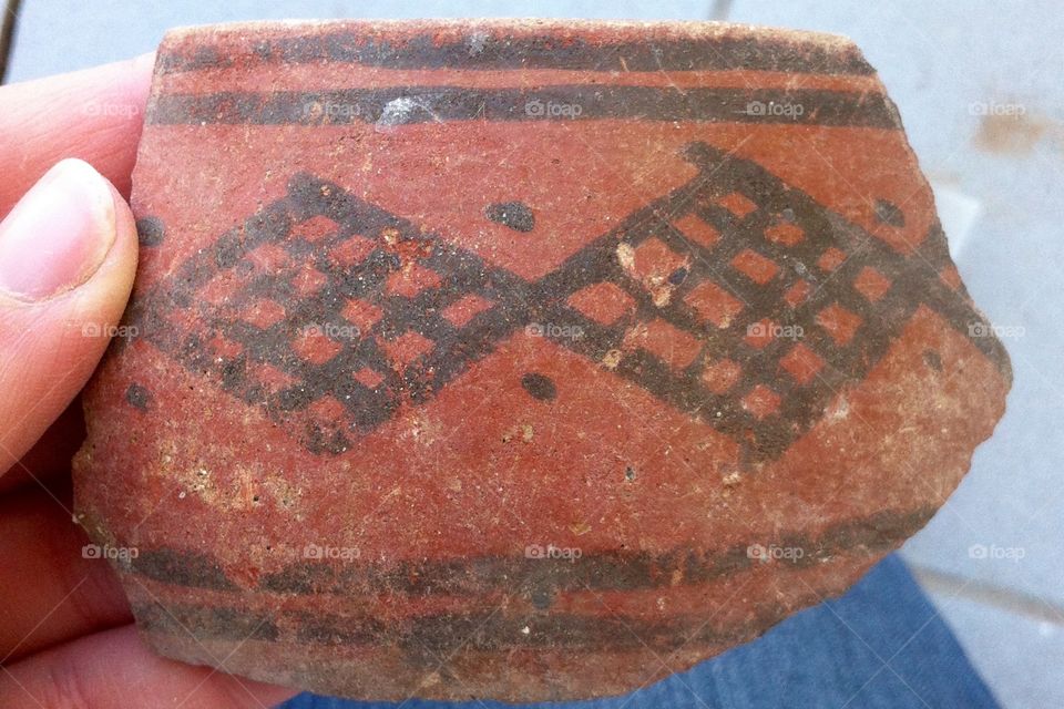 750 year old pottery sherd found in Peru
