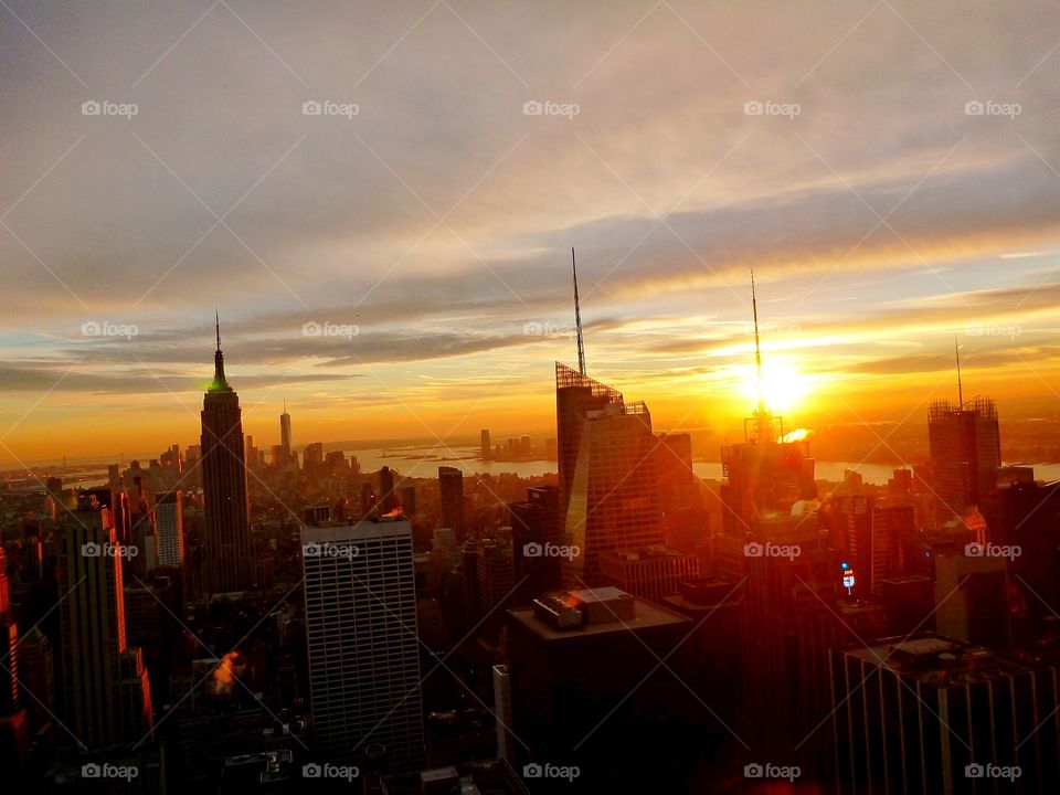 New York City downtown view - taken from Top of the Rock