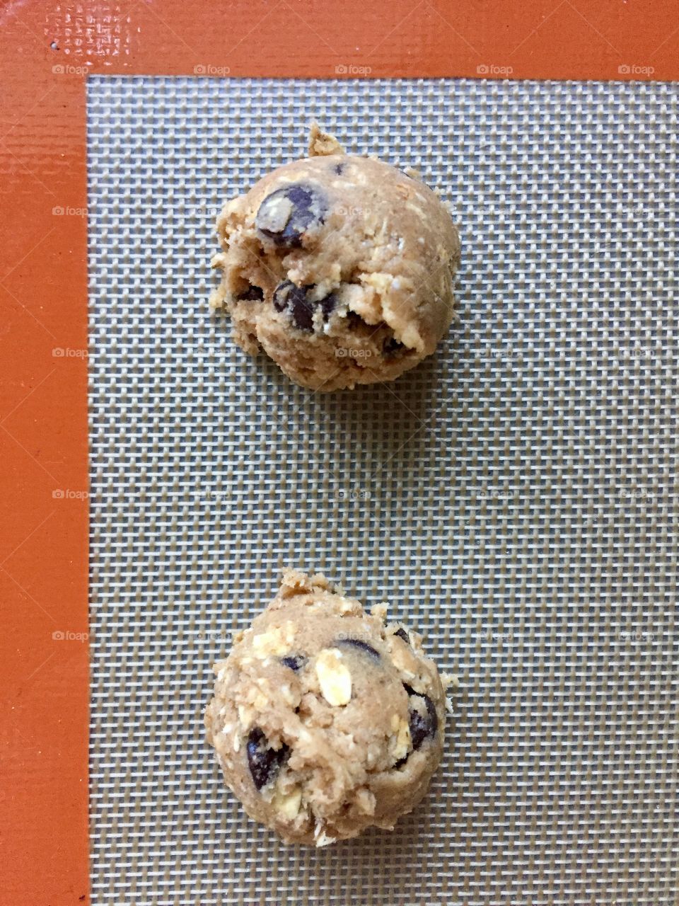 Orange Color Story - cookie dough on a non-stick baking mat