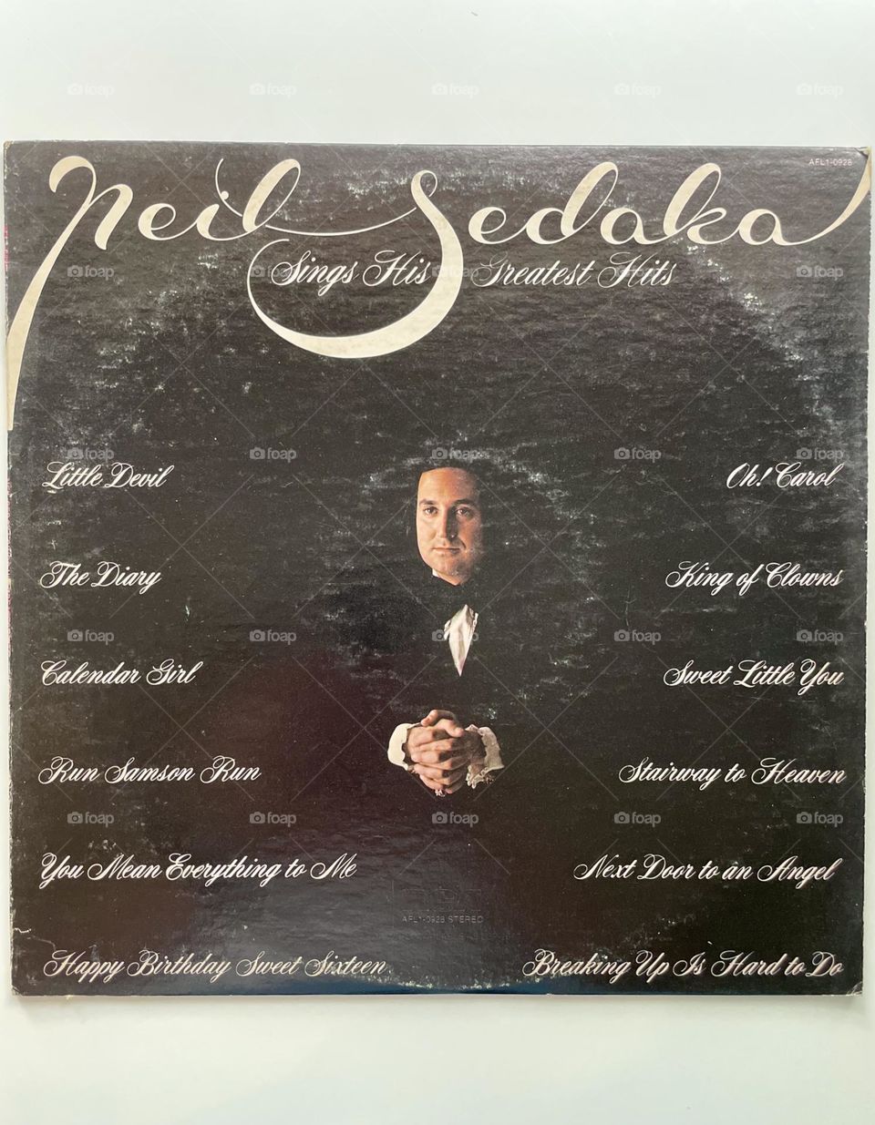 Albums from the 1970’s, old records, Neil Sedaka vinyl records, cover of an album 