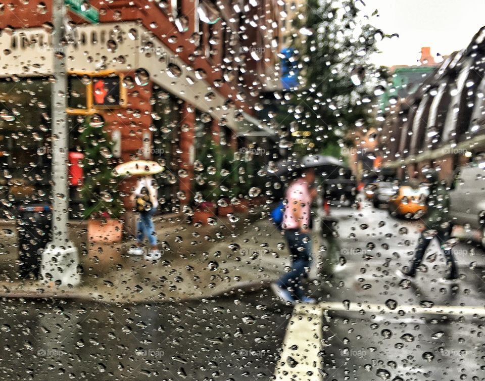 Rain drops on glass