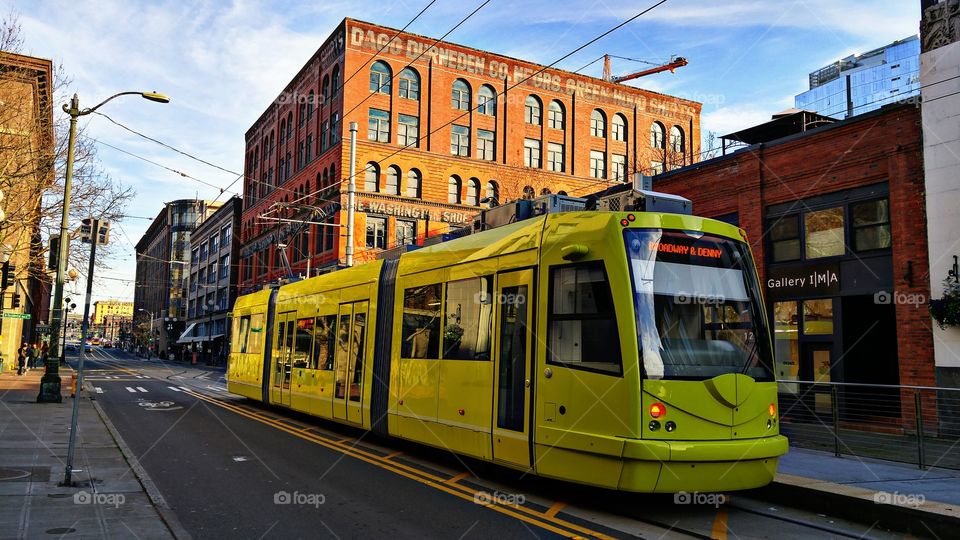 street trolley in Seattle