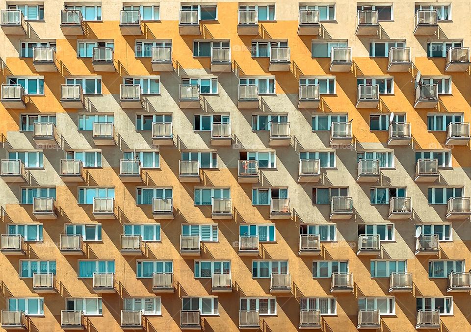 Yellow balconies