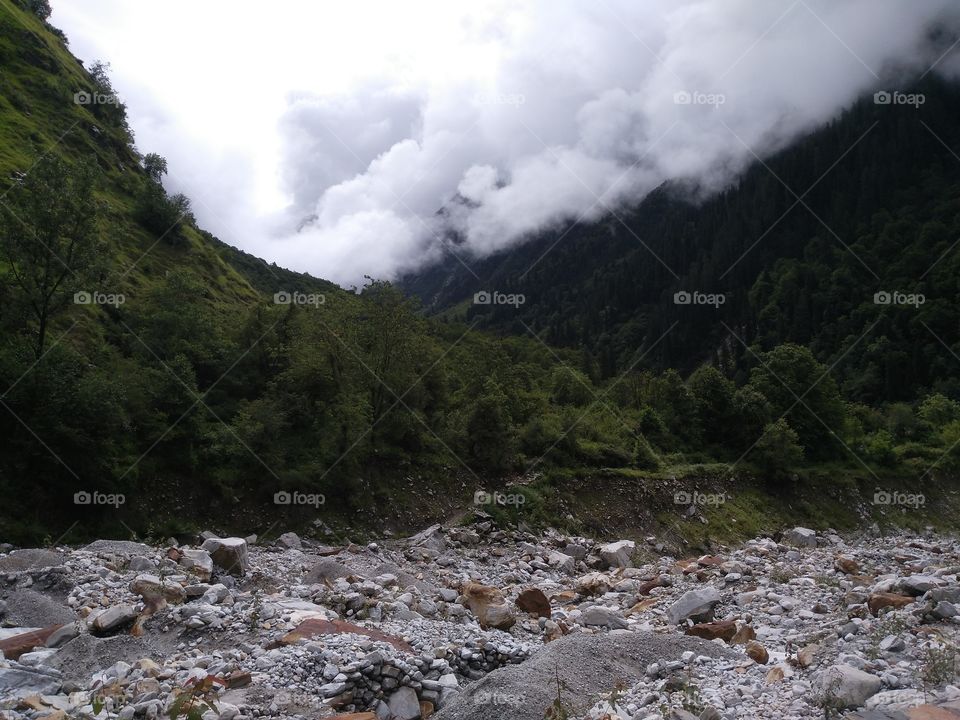 clouds on the river