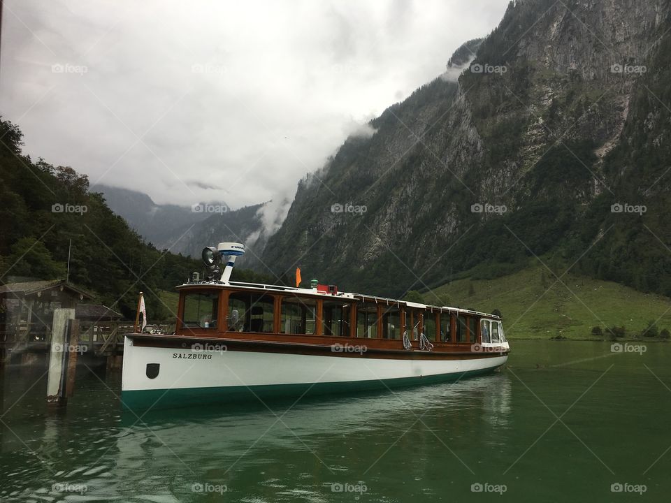 Boat at lake Königssee 