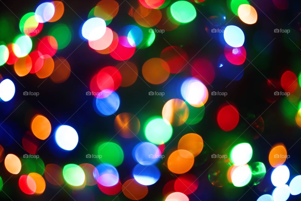 Christmas lights bokeh