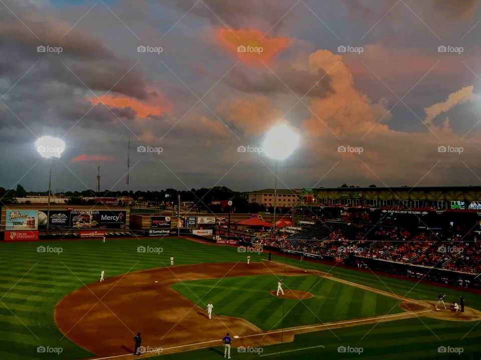 Baseball Sunset 