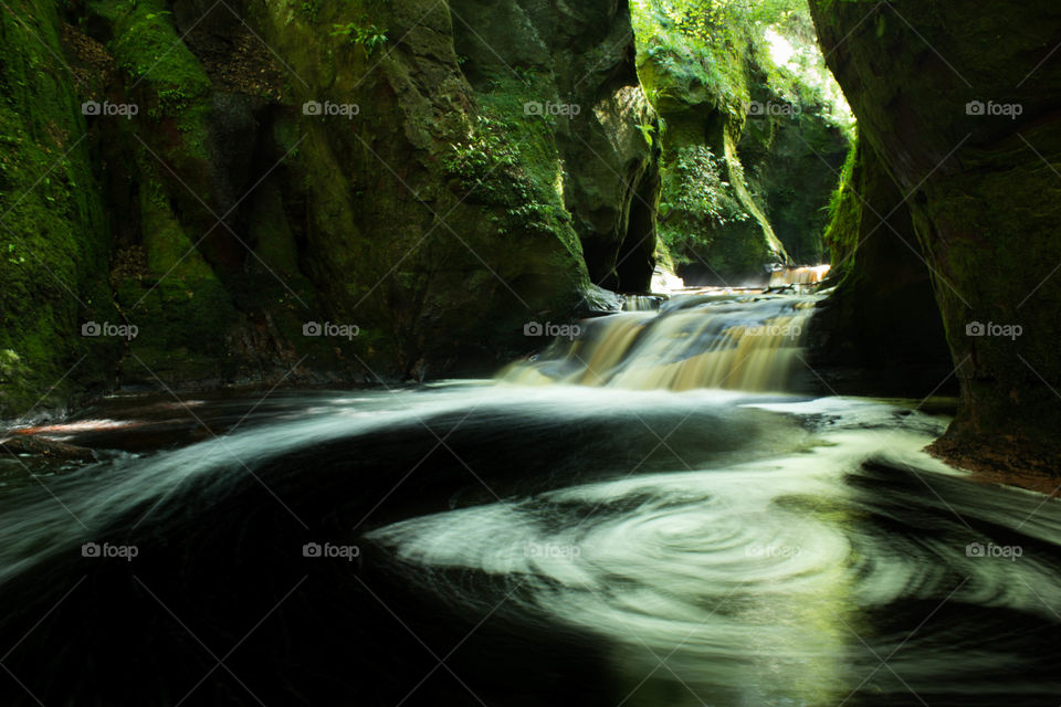 River at the Devils Pulpit in Scotland