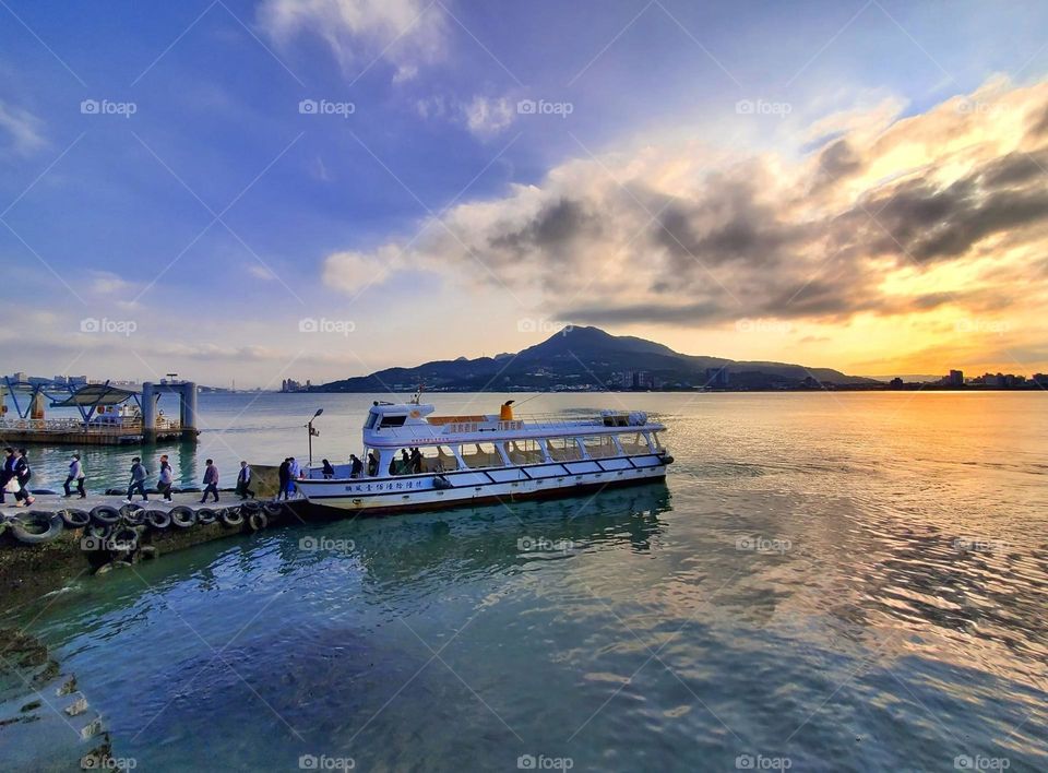 Beautiful mountain and lake scenery