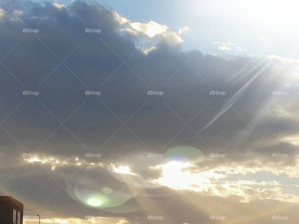 sunshine through the clouds