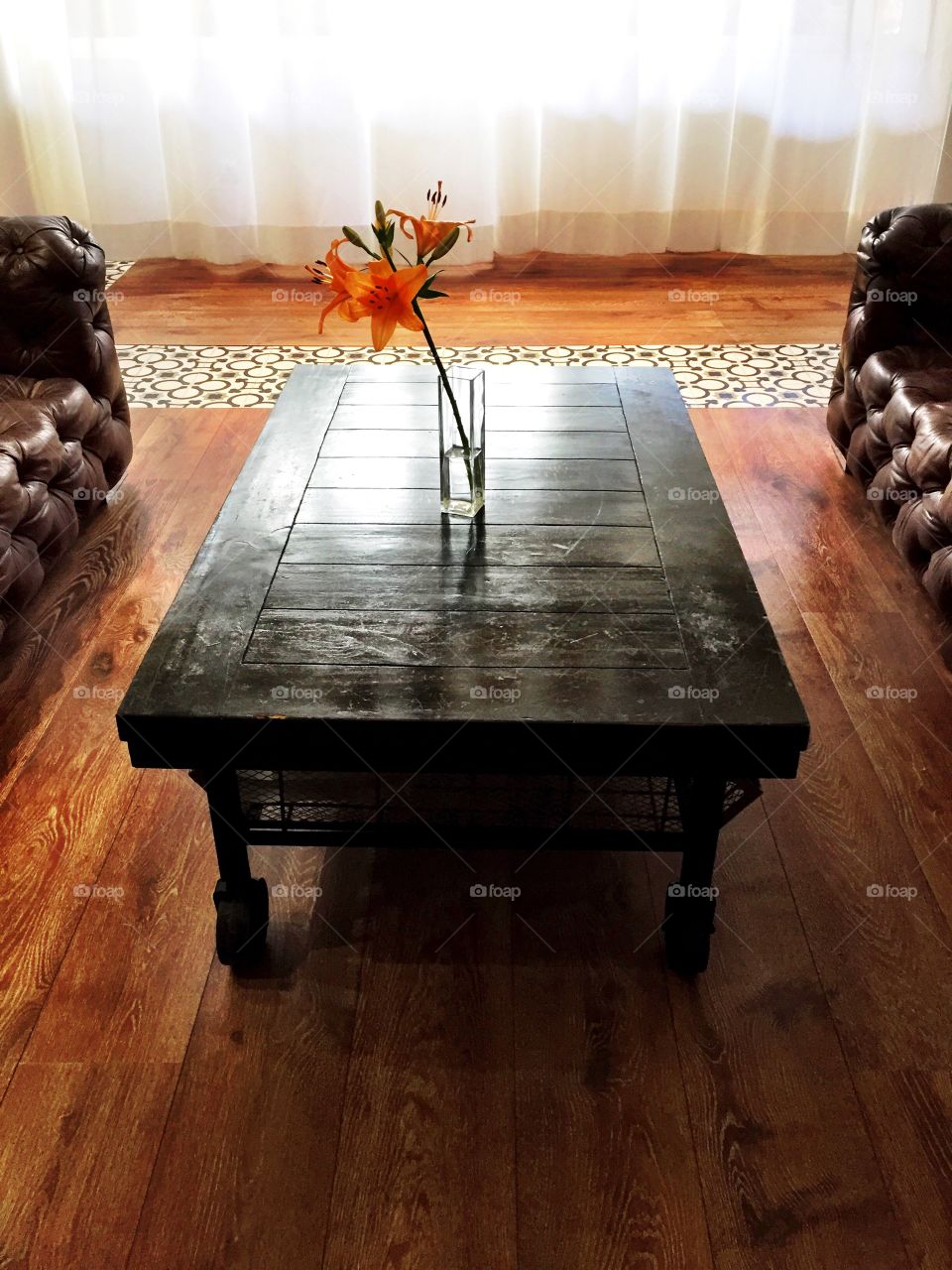 Table and flower