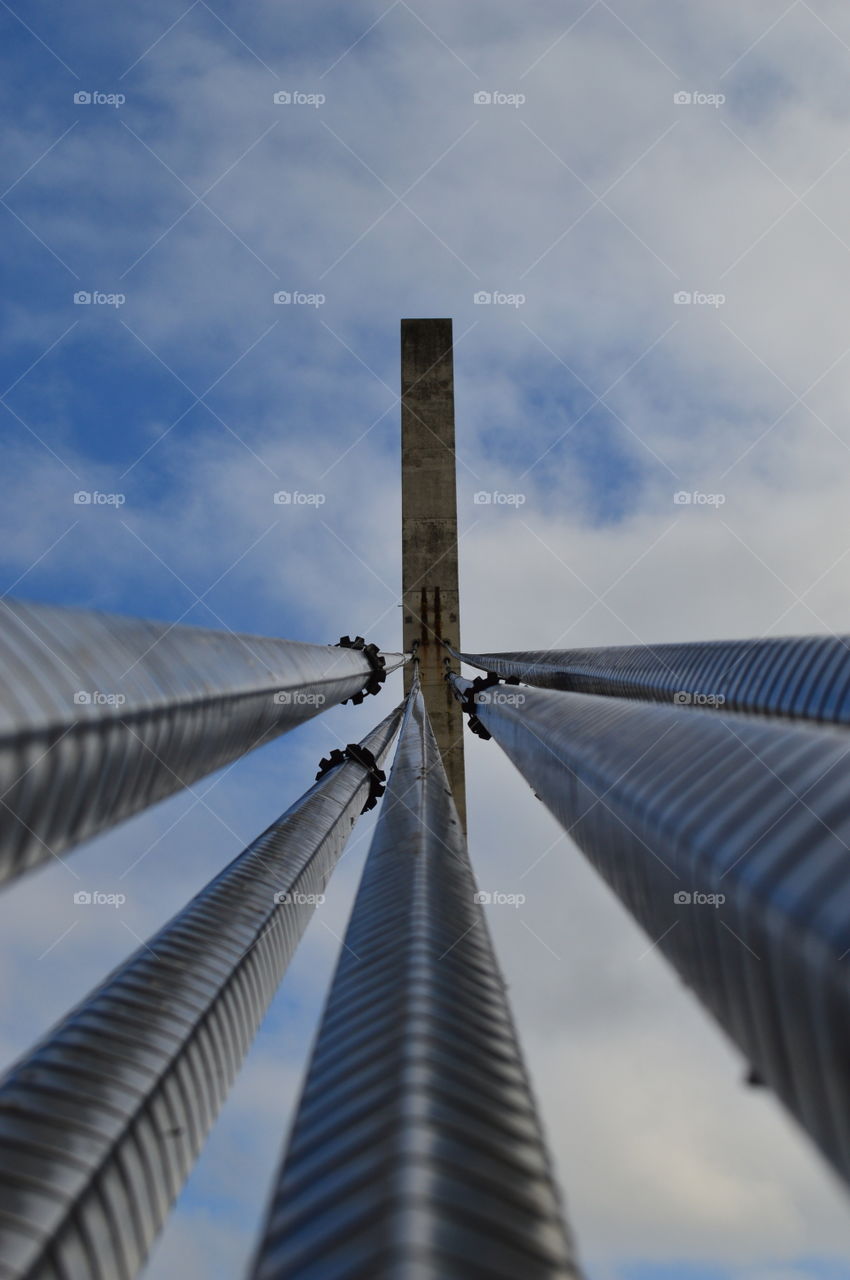 steel cables. Vilnius