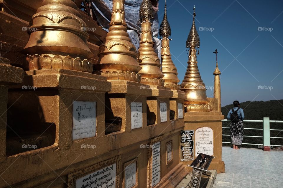 Stupas in myanmar