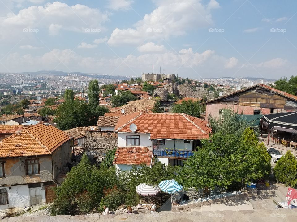 view from the Ankara castle in Turkey