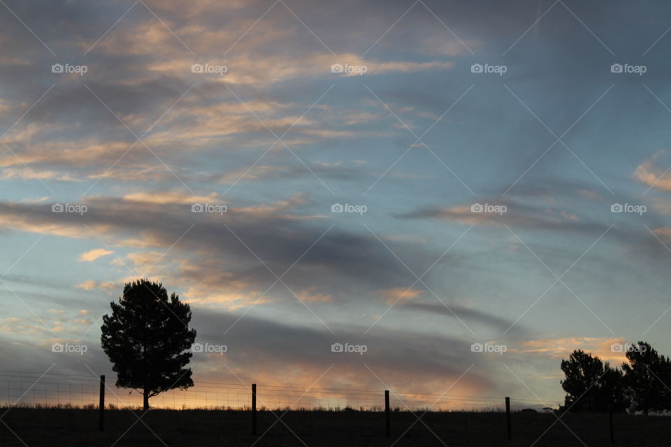 Sunset over the countryside