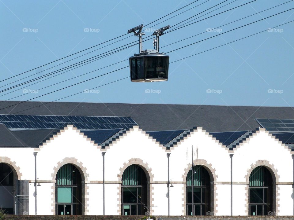 A former factory renovated and transformed into a place of culture, accessible by cable car