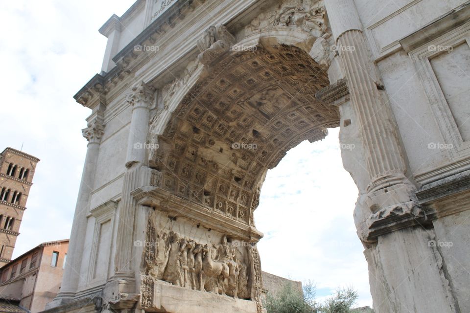 The arch of Titus, Italy