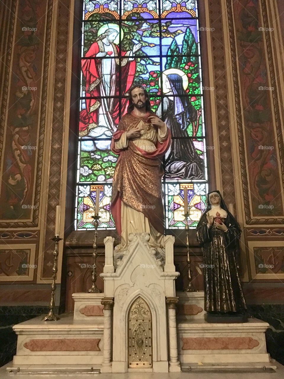 Imagem do Sagrado Coração de Jesus, do altar lateral da Catedral Nossa Senhora do Desterro, Jundiaí-SP