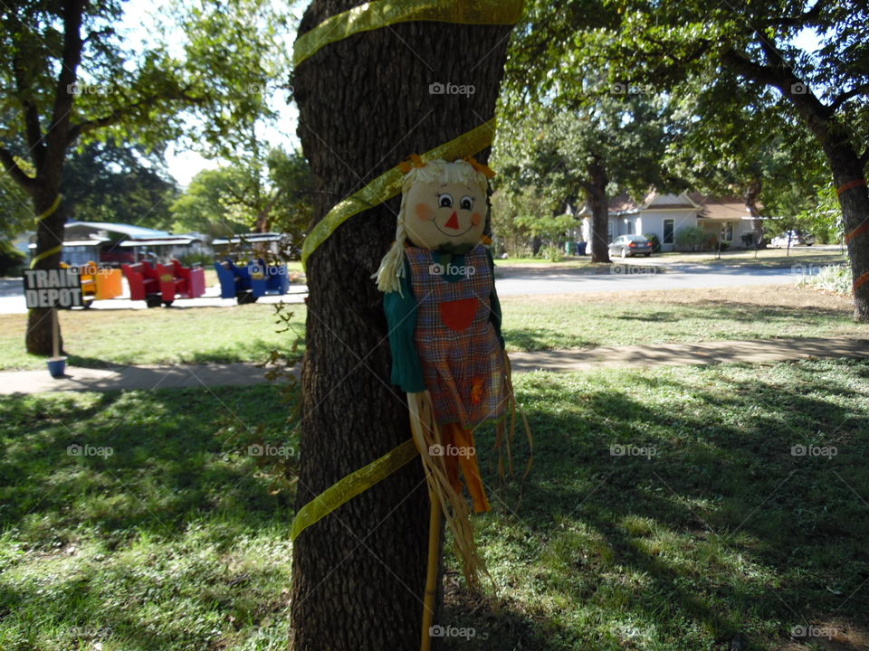 tree decoration. This is a tree that was decorated at the Oct festival 2015 in Graham Texas.