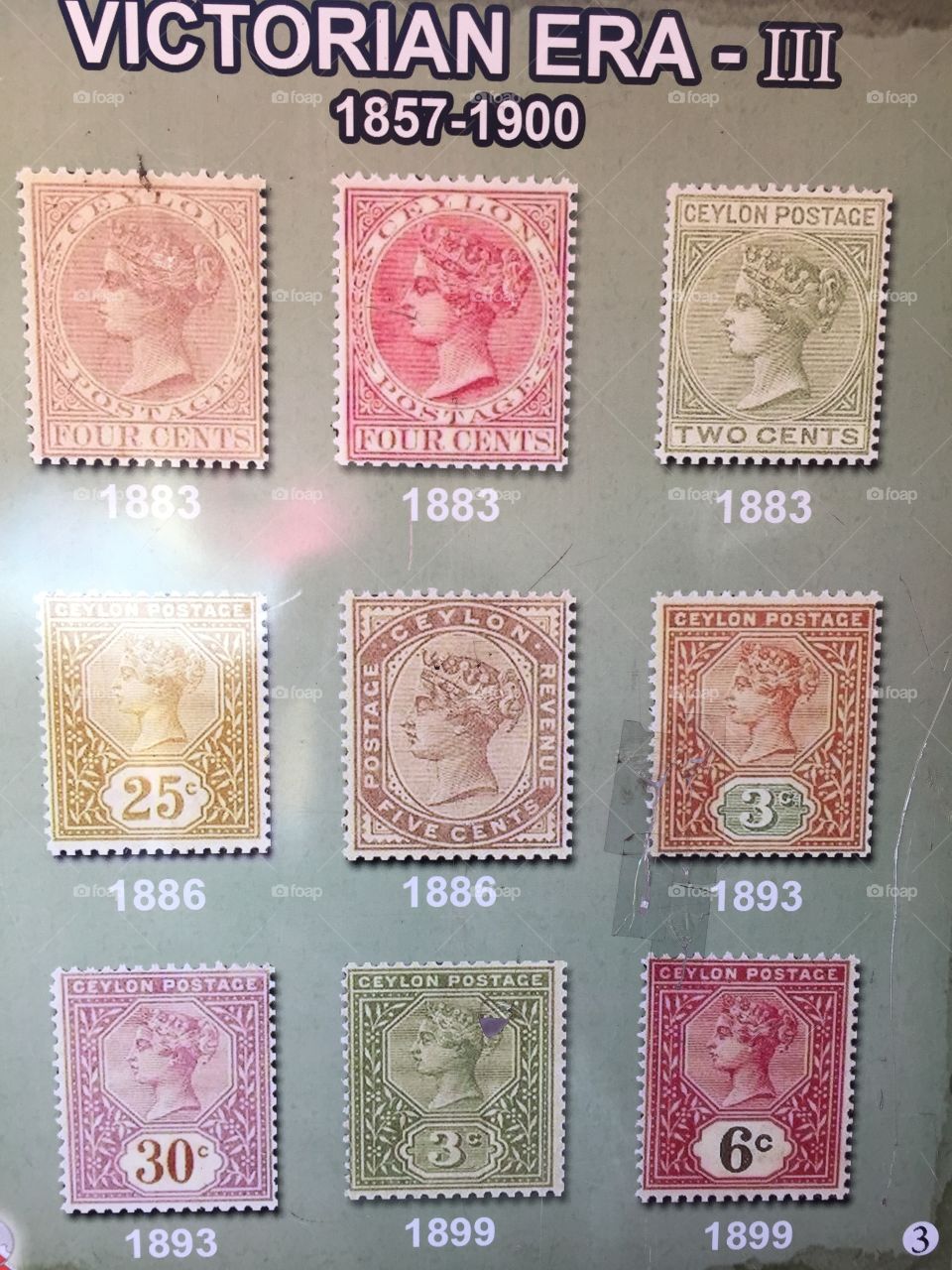 Ceylon-British stamps 