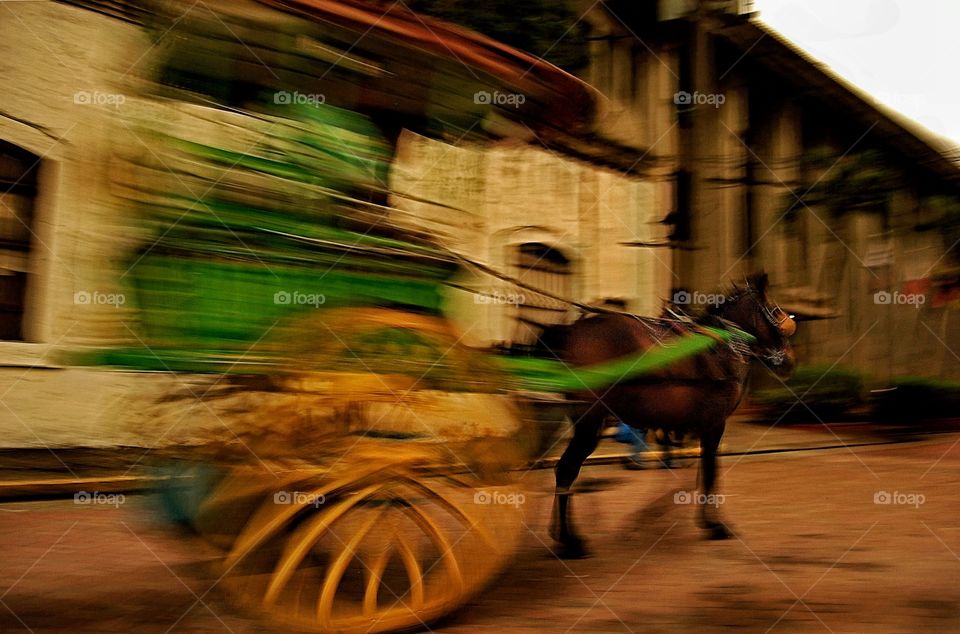 Horse carriages or calesa is still a mode of transport in Manila with routes along major streets of the city 