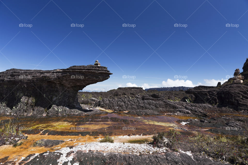 Jacuzzis, little water pools. Mount Roraima, Canaima National Park in Venezuela.