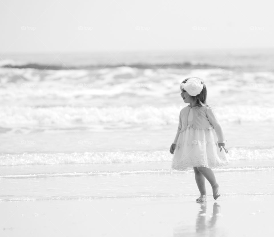 Gracie on the Beach. My daughter on the beach over Easter in Ocean City, NJ.