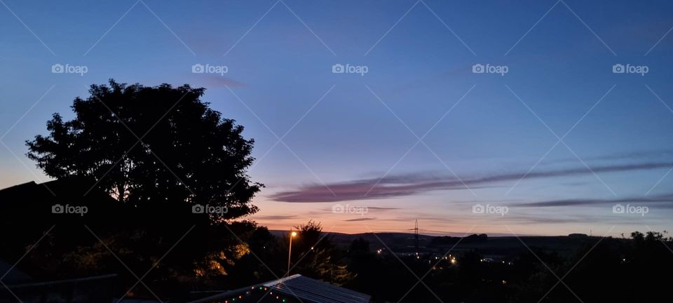 Evening sky in dorset