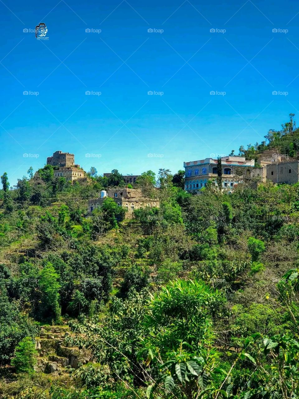 Glory be to God, the magnificent and picturesque view and the natural green trees are a view that is nothing more wonderful than it