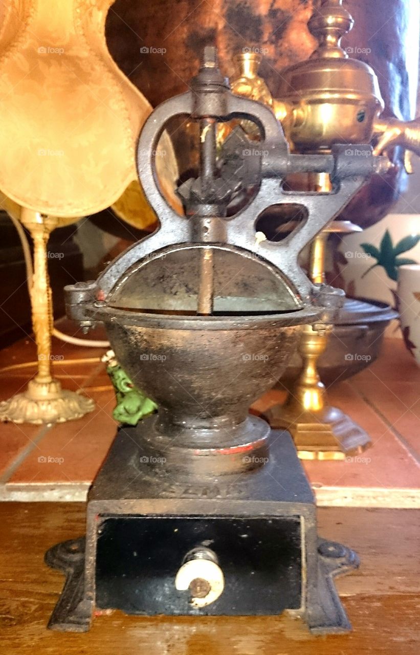 Antique coffee grinder 