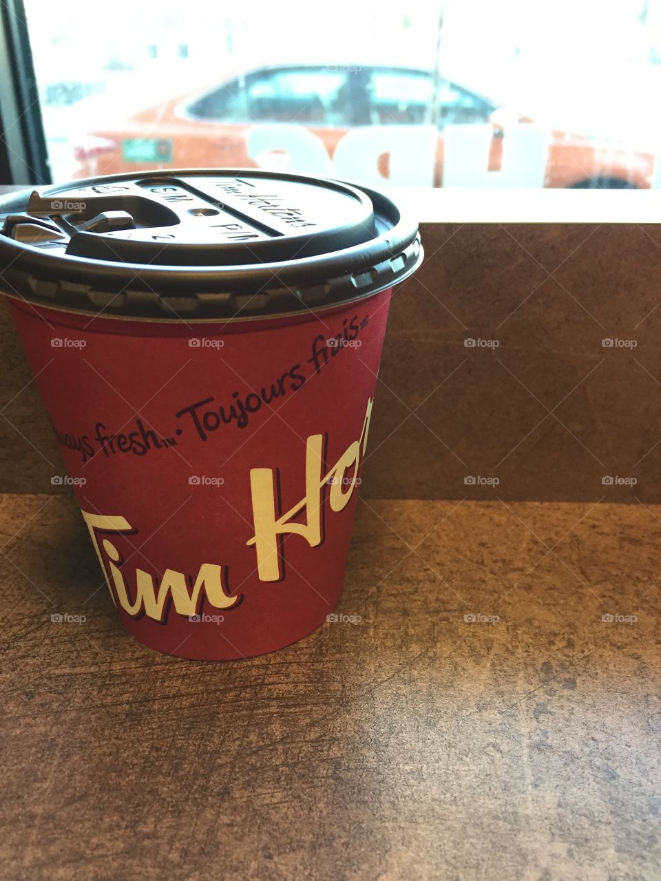 Coffee is life! Tim Horton’s always fresh. Toujours frais