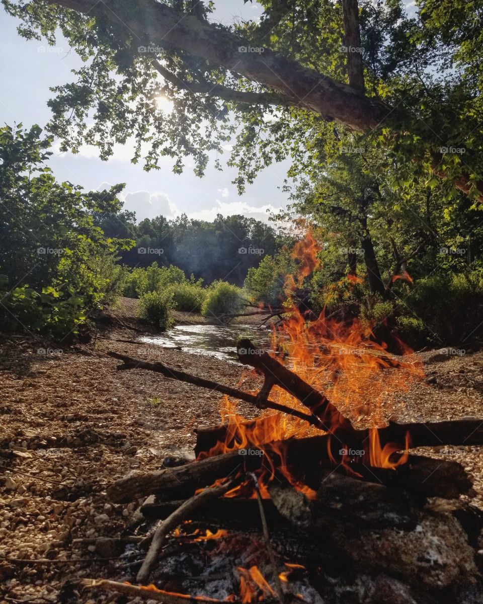 Fire by the Meramec River