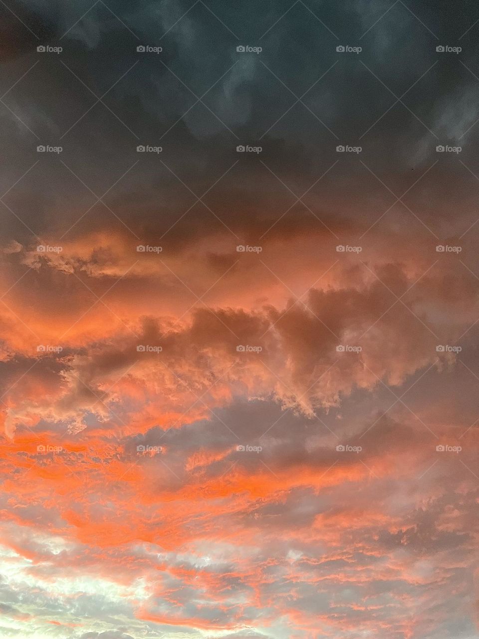 Pink cotton candy clouds sky