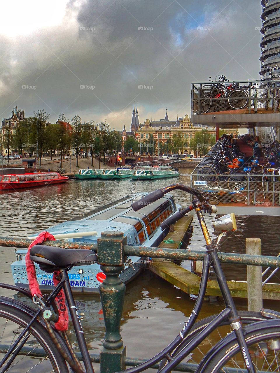 multi-story bicycle parking in Amsterdam ... capital of boats and bicycles