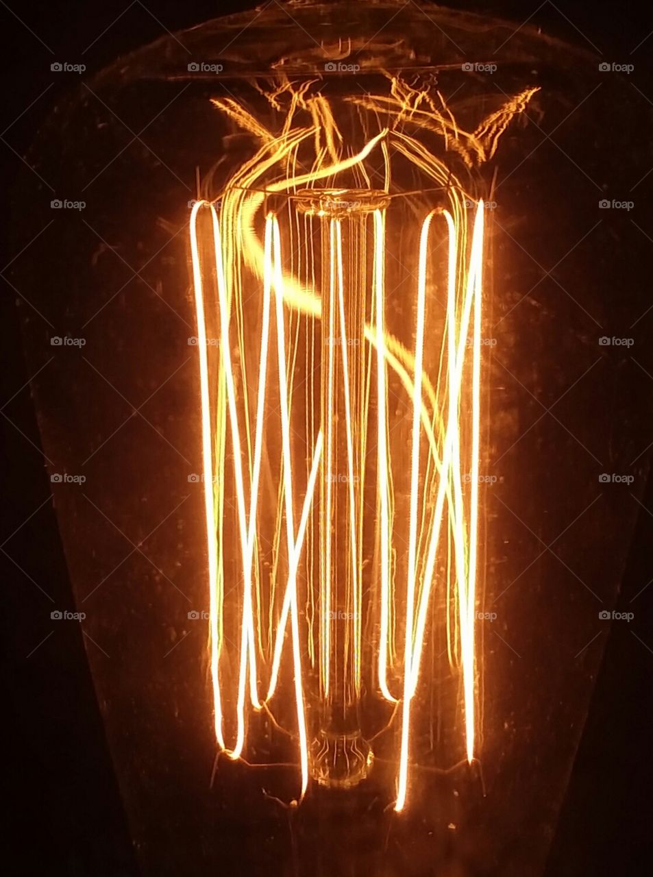 Inside of a light bulb