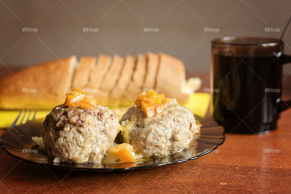 Tasty burgers on a plate