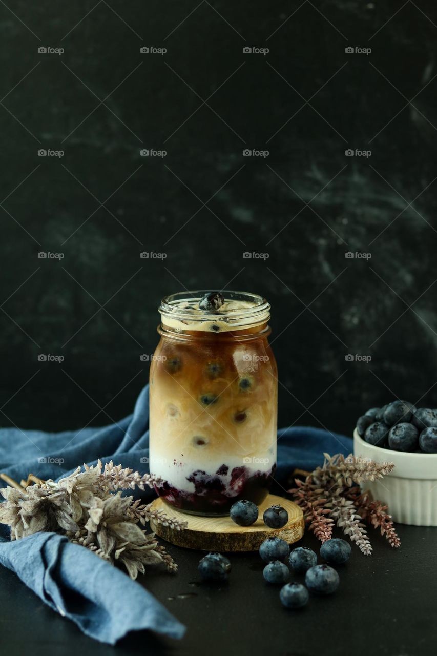 Blueberry Iced Latte