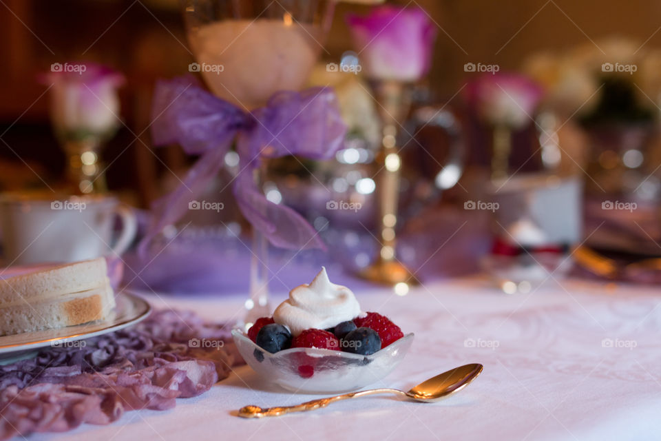 Sweet dessert on table